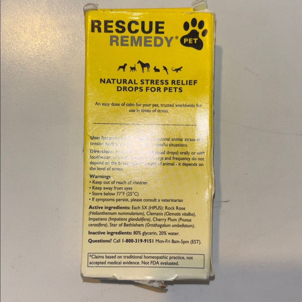 Bach Stress Relief for Pets Natural, Pet Dropper New - Picture 5 of 7